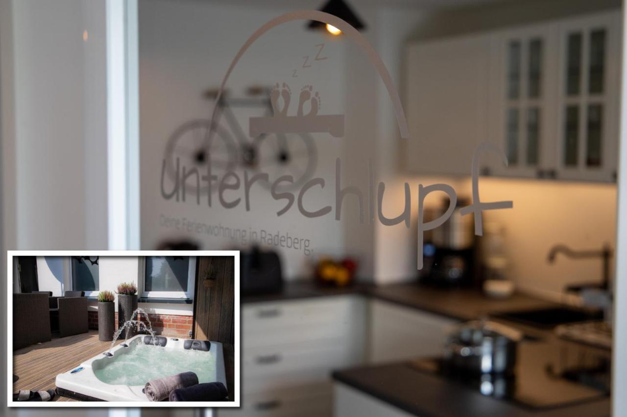Unterschlupf Radeberg mit Garten&Whirlpool Exterior foto